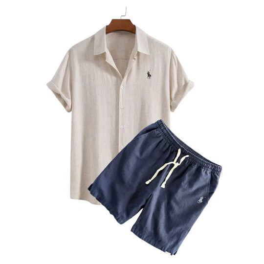 RL™ ENSEMBLE CHEMISE ET SHORT EN LIN