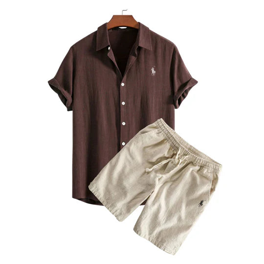 RL™ ENSEMBLE CHEMISE ET SHORT EN LIN