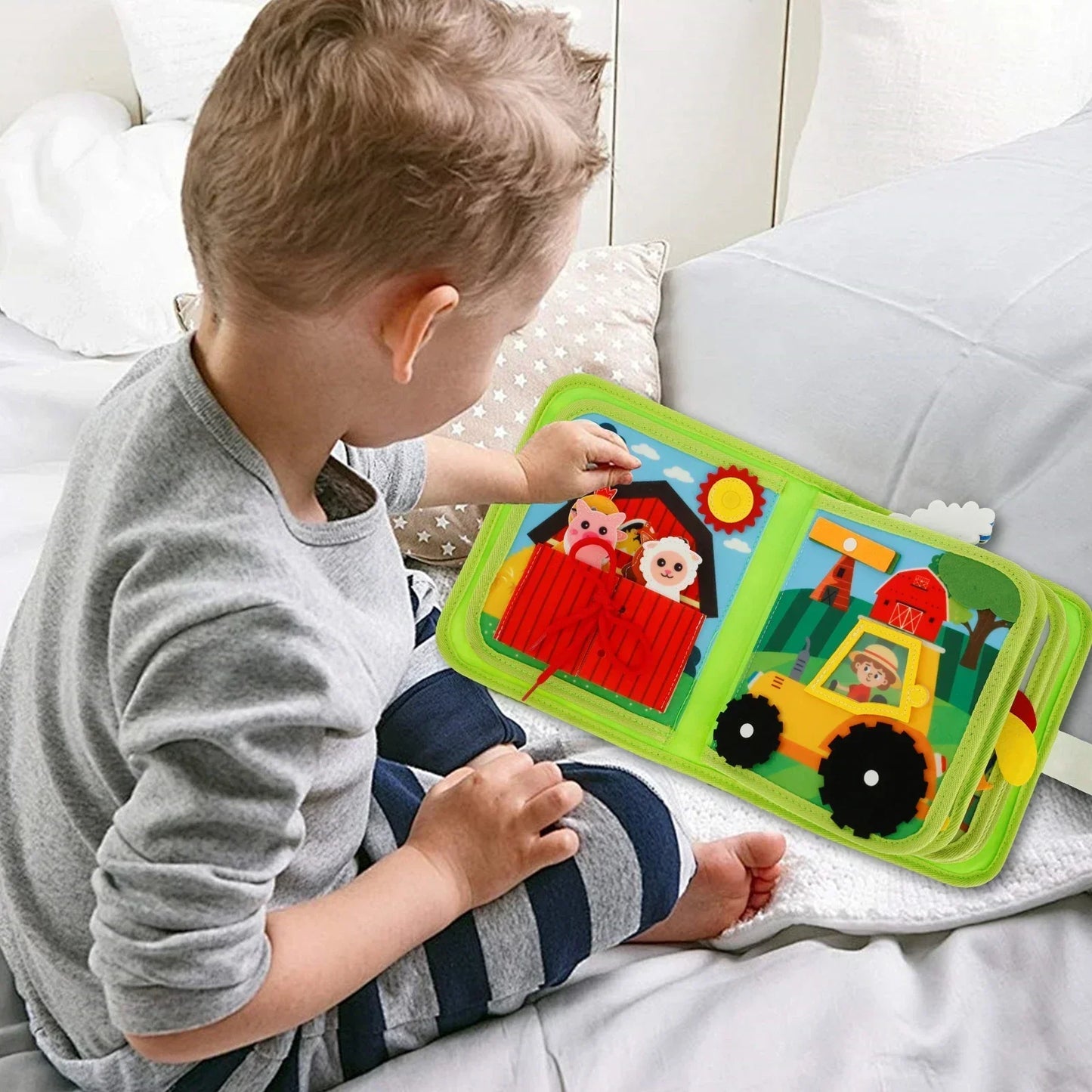 FarmFun™ – Livre d'histoire pédagogique Montessori sur la ferme