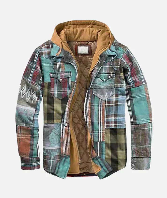 Savrani™ | Veste à carreaux patchwork