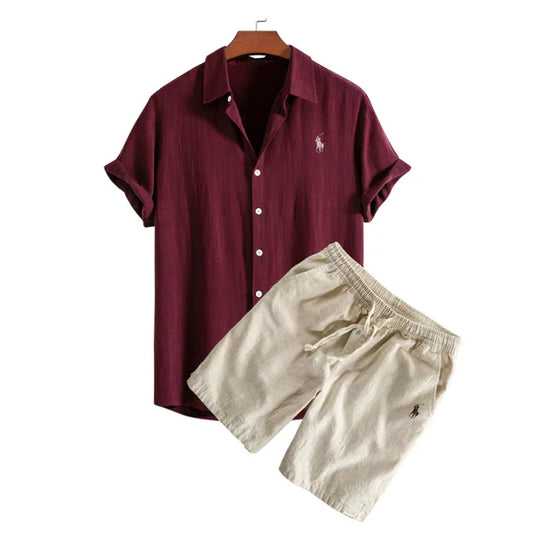 RL™ ENSEMBLE CHEMISE ET SHORT EN LIN
