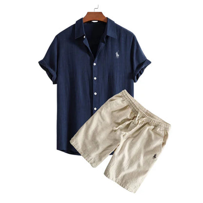 RL™ ENSEMBLE CHEMISE ET SHORT EN LIN