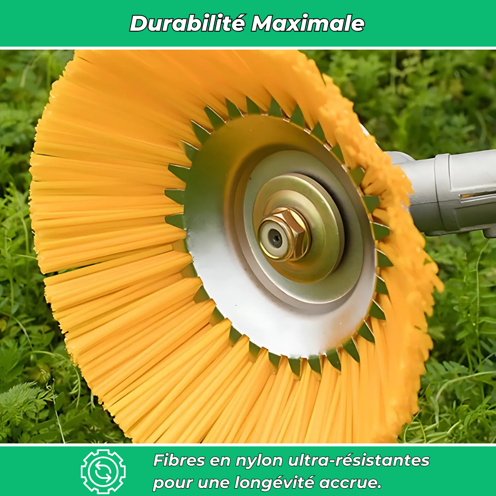 G80 PRO Brosse Débroussailleuse en Nylon – Idéale pour une Finition Impeccable et Entretien Précis