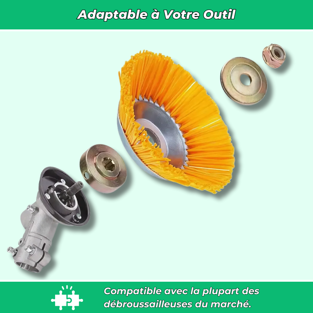 G80 PRO Brosse Débroussailleuse en Nylon – Idéale pour une Finition Impeccable et Entretien Précis