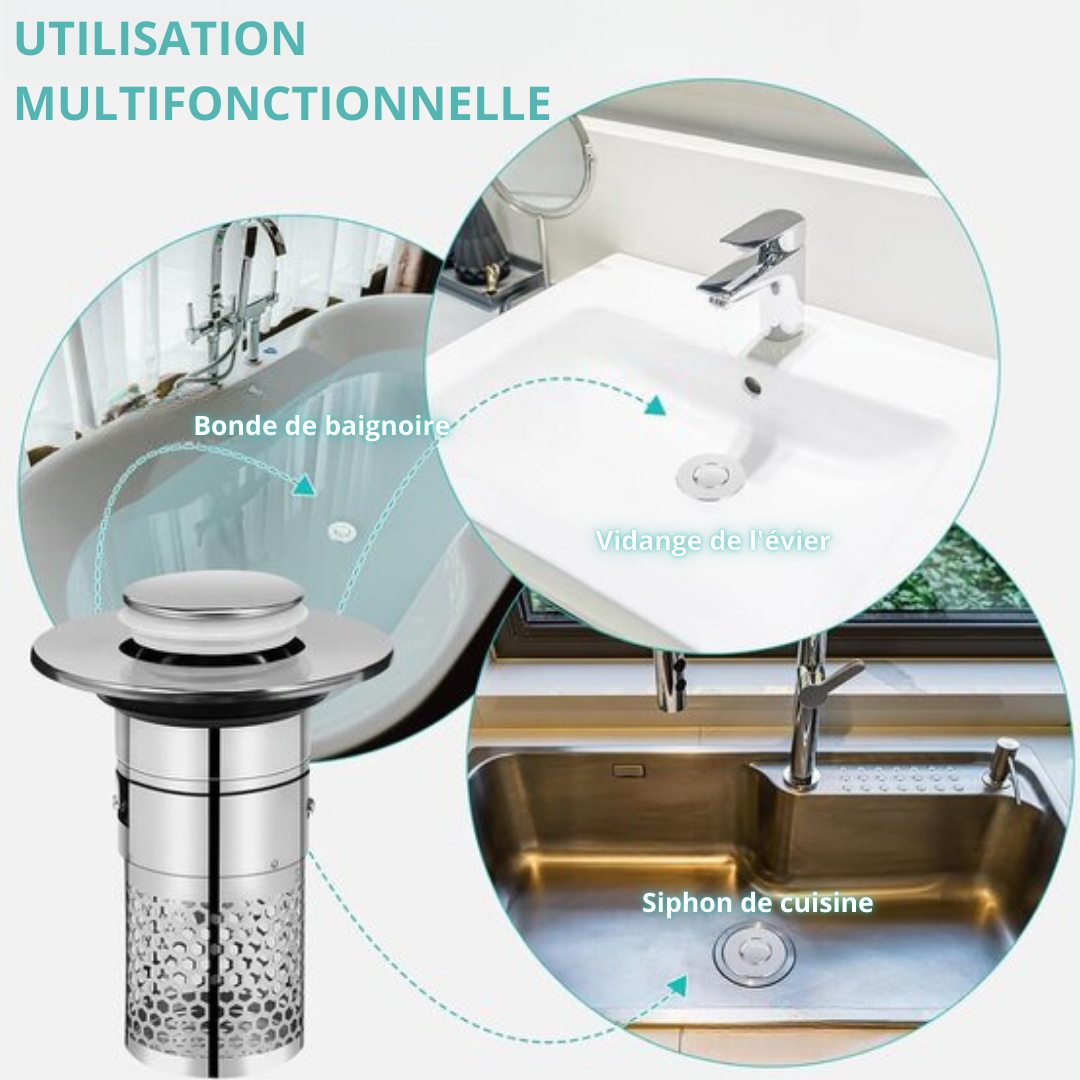 Bouchon Universel de Vidange avec Filtre Intégré