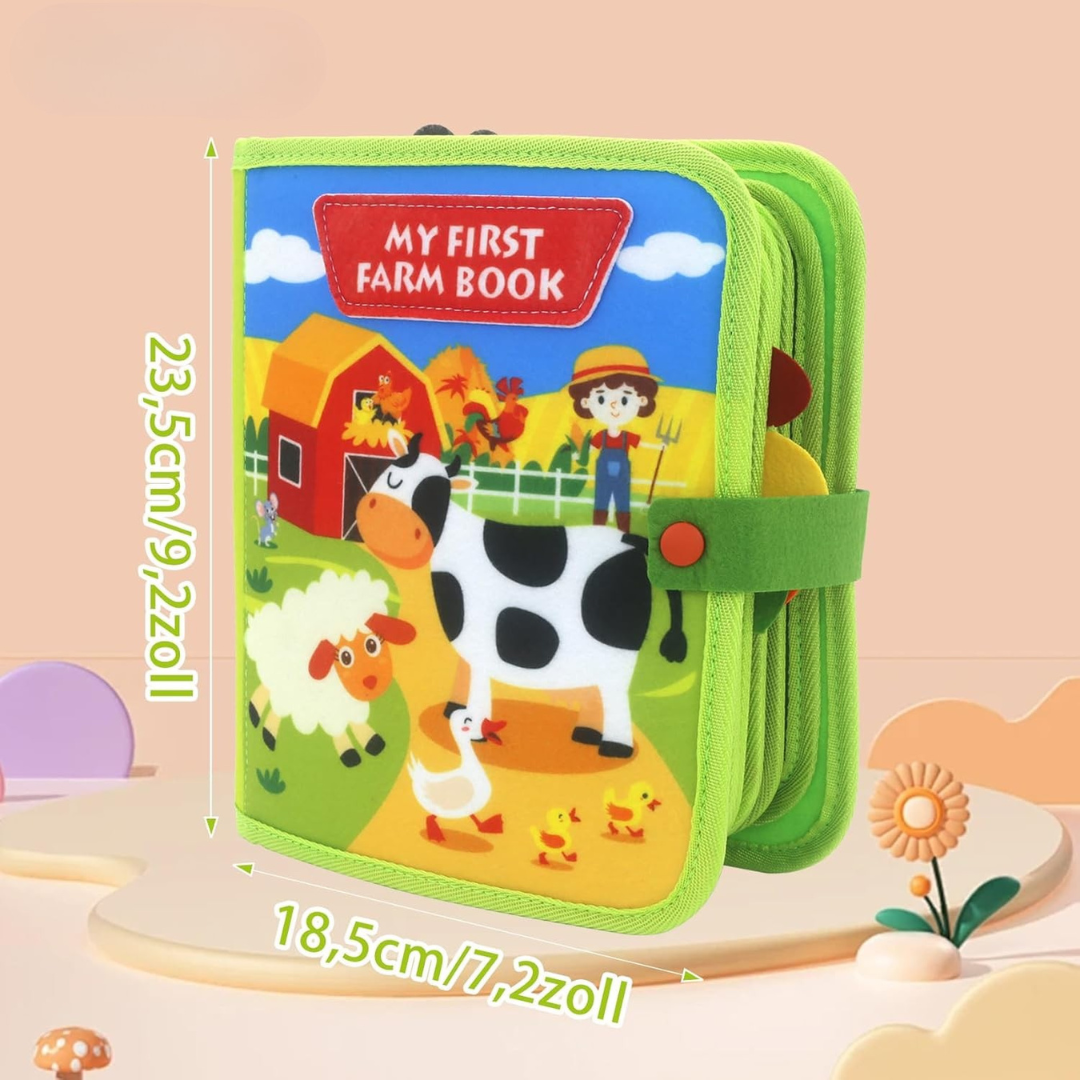FarmFun™ – Livre d'histoire pédagogique Montessori sur la ferme