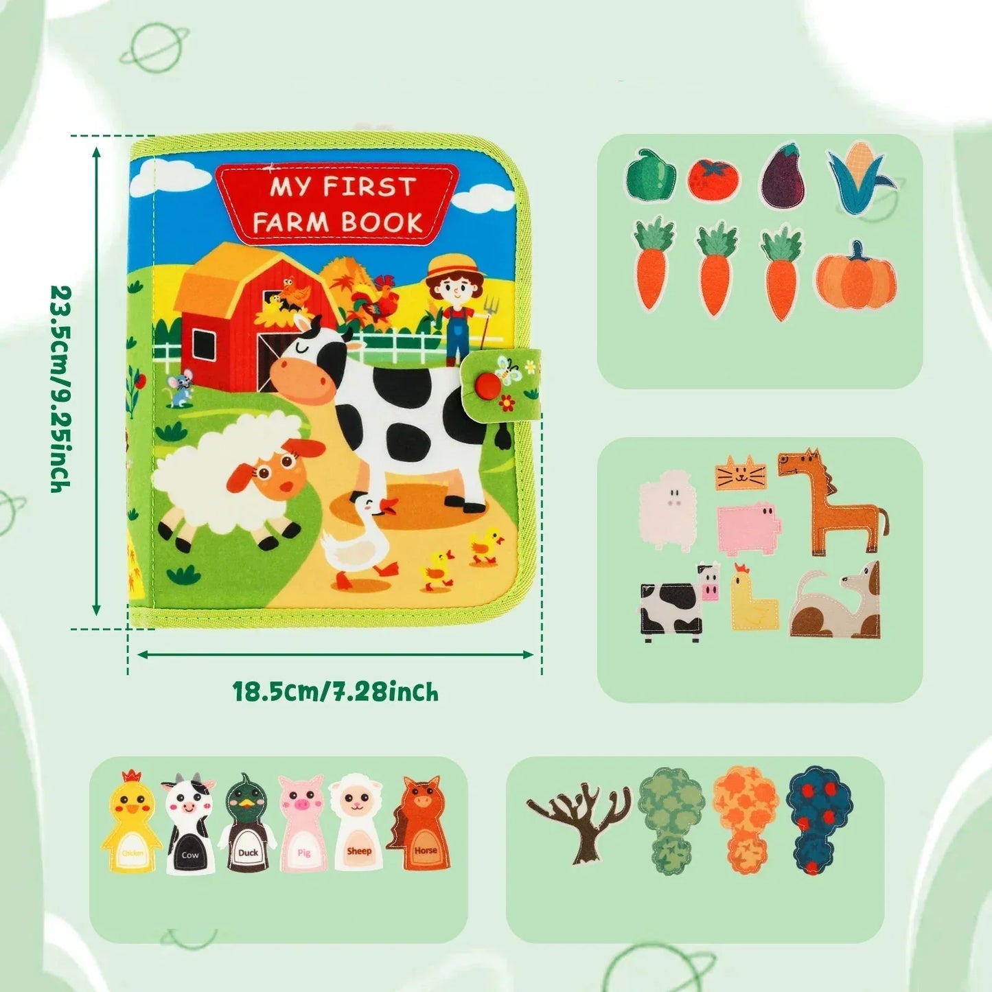 FarmFun™ – Livre d'histoire pédagogique Montessori sur la ferme