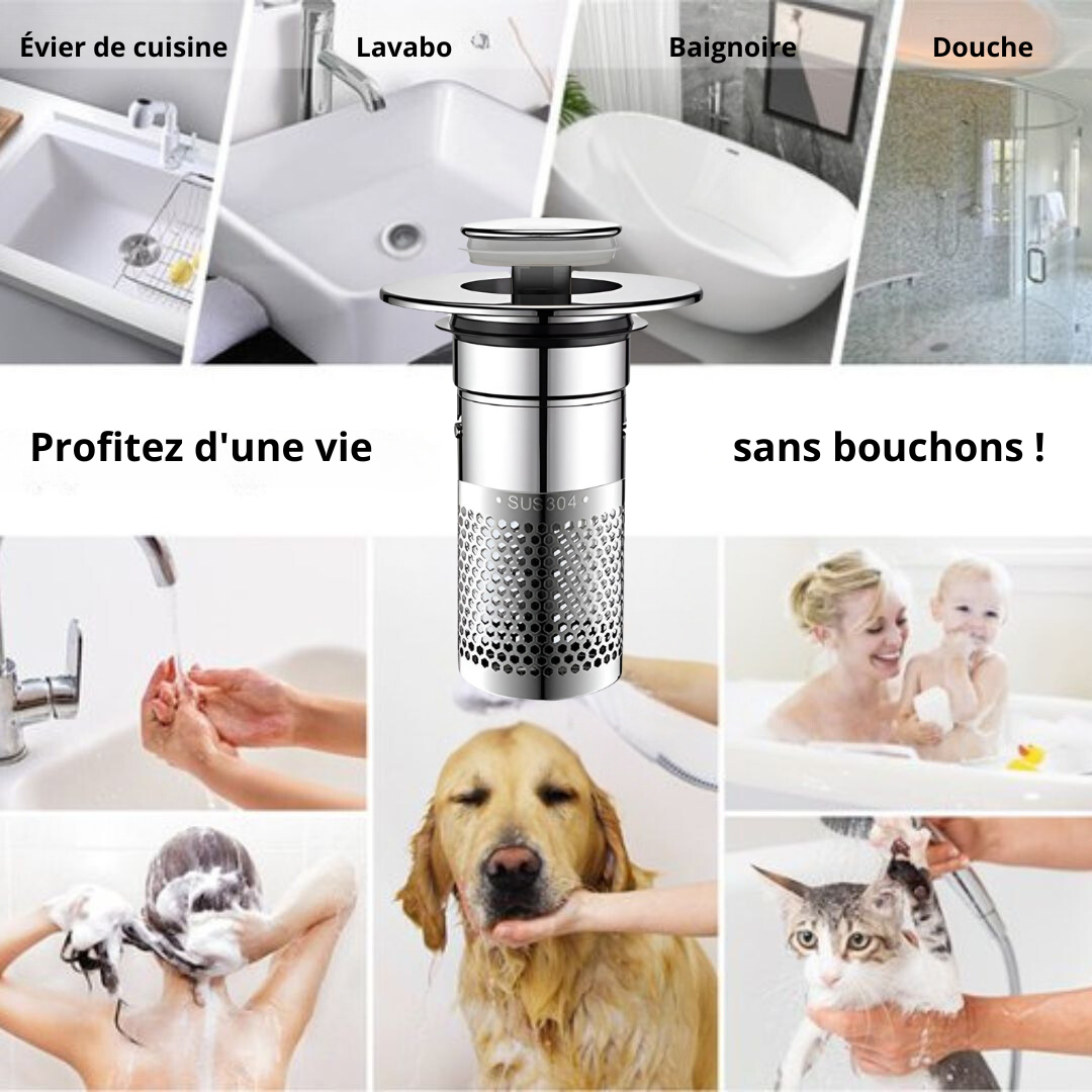 Bouchon Universel de Vidange avec Filtre Intégré