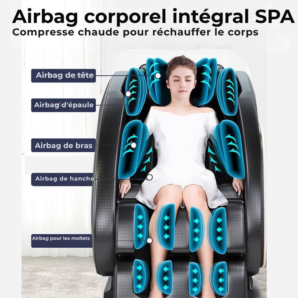 Fauteuil de massage A5 - Thermothérapie, commande IA, Zero Gravity et écran tactil