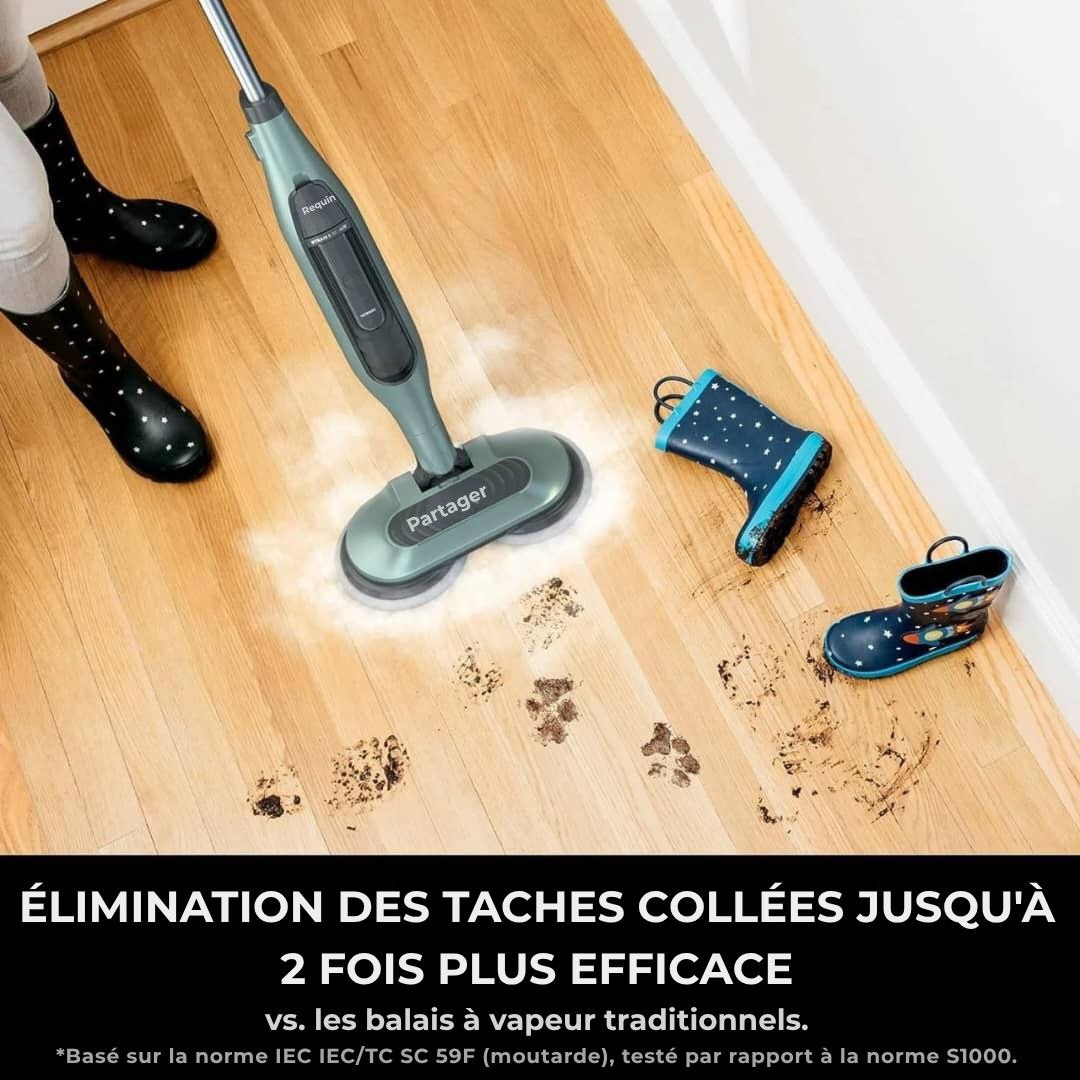 Shark® Balai vapeur et serpillière – Tout-en-un avec LED, réservoir XL et 8 tampons